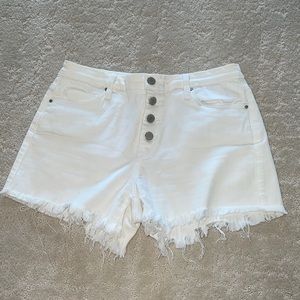 White Denim Shorts